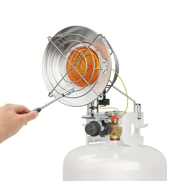Portable Propane Heater with 3 Heat Settings & Auto Shut-Off Safety, Heavy-Duty for Patio Camping Tailgating, Compatible with 20Lb Propane Tank