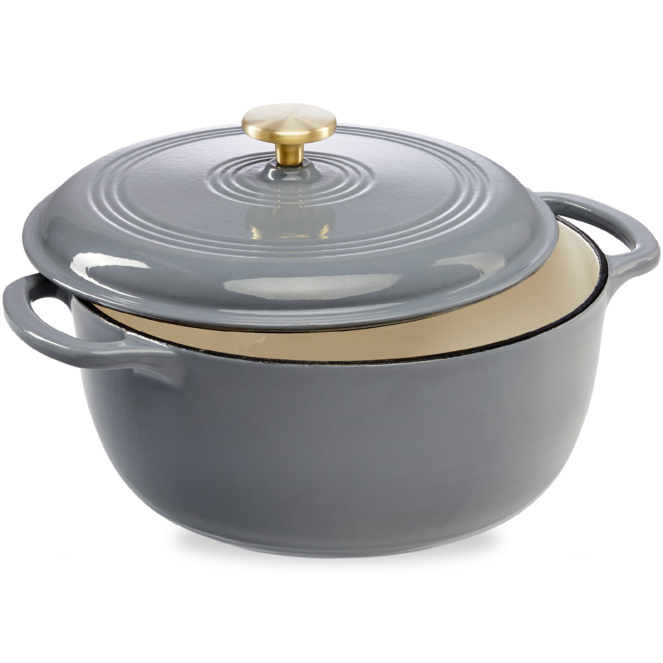 Best Choice Products 6 Qt Enamel Cast Iron Dutch Oven, Graphite Gray photo 1