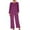 226#Purple, variant on Women Pajamas Set Button Down Sleepwear Short Sleeve Nightwear with Long Pants Soft Pjs Set with Pockets