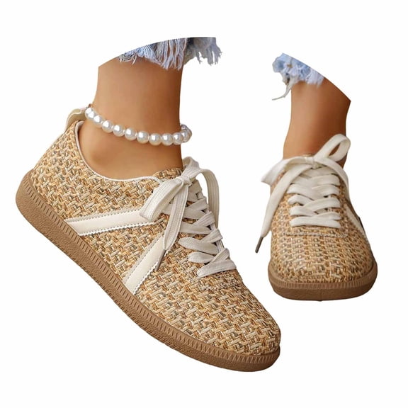 Stylish Plus Size Casual Flat Shoes for Autumn With Color Design Comfortable Everyday Wear Outdoor Outings