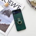 thumbnail image 3 of For Samsung Z Flip 1 2 3 Case With Ring Buckle Retro PU Leather Shockproof Phone Case For Samsung Galaxy Z Flip 4 5, 3 of 5