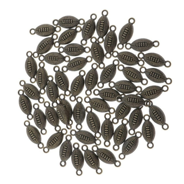 50 Uds Mini Rugby Conector BLESIY Bronce Antiguo Encantos de Conectores de Aleación