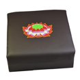 thumbnail image 2 of Banco reclinatorio para oración, cojín de meditación, taburete ergonómico para arrodillarse, puf, asiento tatami de cuero sintético, esponja y madera, adecuado para adultos, uso Negro, 2 of 8