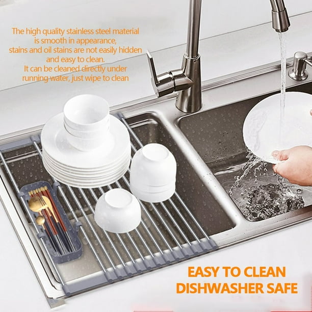 Dish Drainer Dishwasher Safe Large Dish Rack Drainboard Set for