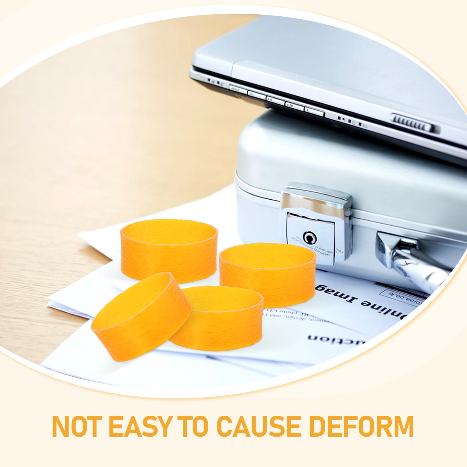 Zehuanyu Inflatable Rubber Band Boom for Office Work, Yellow Elastic Band, Size 5.50X5.50X2.00CM