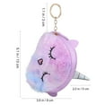 2 Pcs Unicorn Plush Coin Purses Plush Cartoon Coin Bags Change Bags