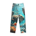 thumbnail image 2 of Vsdgher Underwater Swimming Guinea Pig Print Mens Pajama Pants Sleep & Lounge Pants, PJ Bottoms With elastic waistb and Pockets, 2 of 5