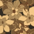 thumbnail image 3 of SAFAVIEH Courtyard Qendro Floral Indoor/Outdoor Area Rug, Black Natural/Brown, 5'3" x 7'7", 3 of 4