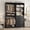 Black, variant on Homieasy 46.3''W 2-Piece Closet System with Drawers, Wooden Closet Organizer with Hanging Rods and Adjustable Shelves, White