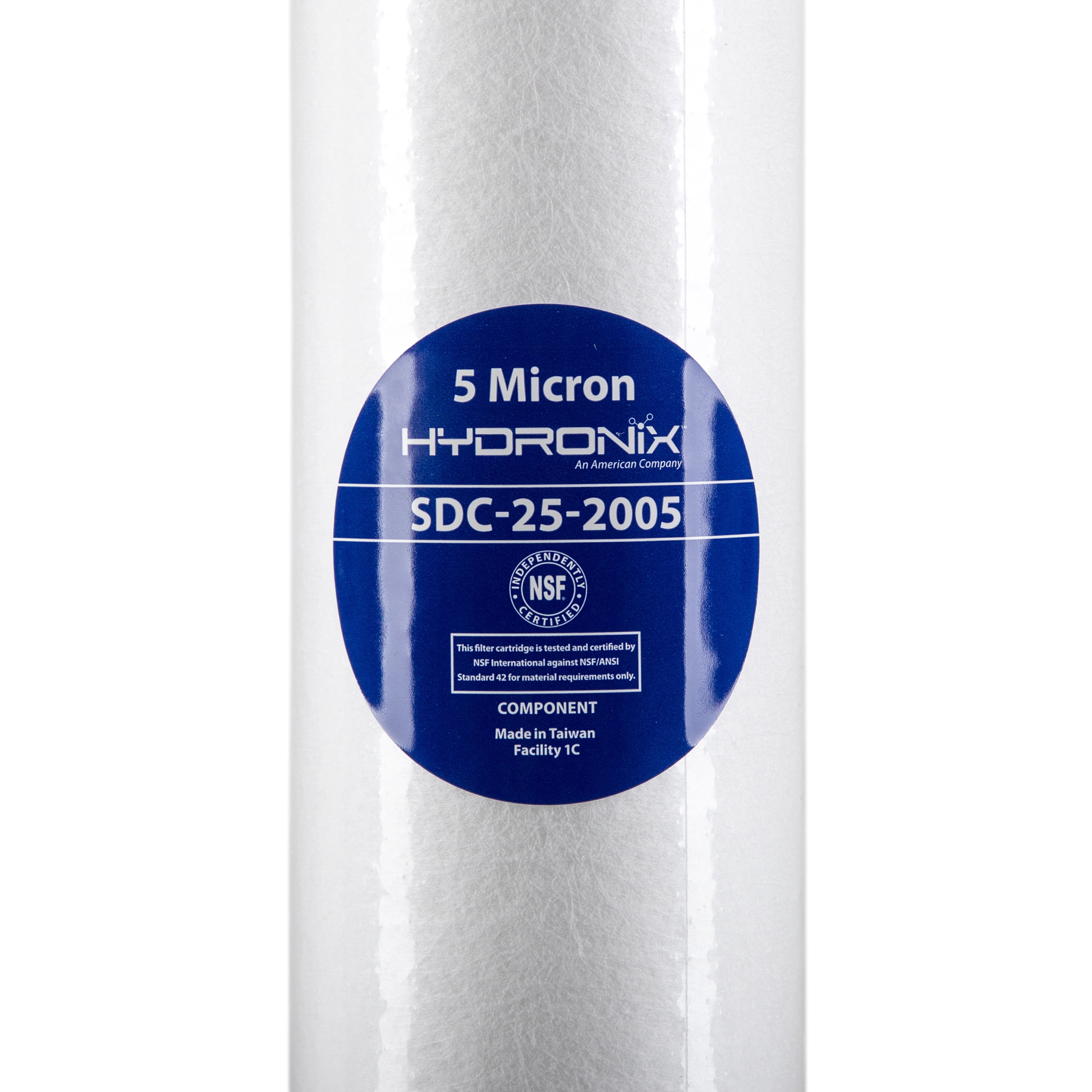 Hydronix SDC-25-2005 Whole House, RO Systems or Commercial Use Sediment Water Filter Cartridge 2.5" x 20" - 5 micron