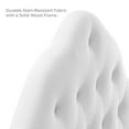 thumbnail image 5 of Modway Tête de Lit en Velours de Performance Capitonnée à Losanges, Grand Lit Souverain, Blanc, 5 of 5