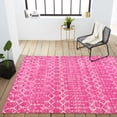 thumbnail image 3 of JONATHAN Y MOH101G-5 Moroccan HYPE Boho Vintage Diamond Fuchsia/Ivory 5 ft. x 8 ft. Area Rug, 3 of 6