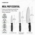 thumbnail image 6 of Farberware Classic 3 Piece Triple Riveted Knife Set Stainless Steel Black Handle, 6 of 13