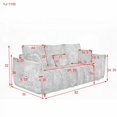 thumbnail image 4 of Premium Teddy Fabric Sofa with 3 Pillows & Cushions, 82" Solid Wood Frame for Multi-Spaces, 4 of 11