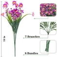 thumbnail image 5 of Morttic 8 bundlesArtificial Daisies UV Resistant Flowers Outdoor Chrysanthemum Mums Fake Plants White Gerber Daisy Greenery Plastic Faux Cemetery Flowers for Graves Hanging Outside Planter (Fuchsia), 5 of 8