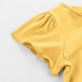 thumbnail image 6 of Tiijoy Little Girls Cotton Short Sleeve T-Shirt Casual Solid Plain Tee Shirt, Sizes 1-6, 6 of 6
