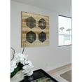 thumbnail image 5 of Marmont Hill - "He x agonal Quad" Painting Art Print On Natural Pine Wood, 40.0" x 1.5", 5 of 5