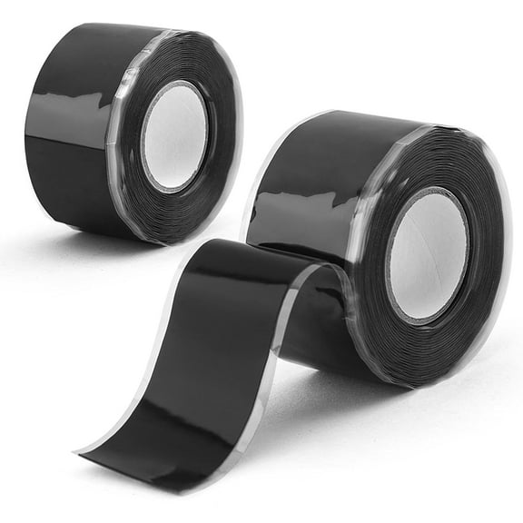 2 Rolls Self Fusing Silicone Tape,Happon 9.84ft Grip Tape for Handles,Self Fusing Handlebar Tape,Waterproof Rubber Wrap for Pull Up Bars, Barbells, Dumbbells