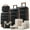 Black, variant on imerelez 6 Piece ABS+PC Hardshell Luggage Set with Spinner Wheels, Lightweight suitcase set with TSA Lock