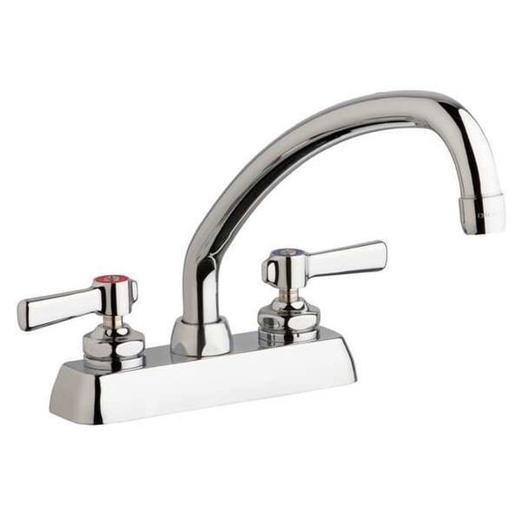 Chicago Faucet Low Arc,Chrome,Chicago Faucets,W4D,Brass W4D-L9E35-369AB