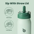 thumbnail image 4 of BOTTLE BOTTLE 24 oz sports water bottle stainless steel insulated water bottle with straw and pills holder green, 4 of 7