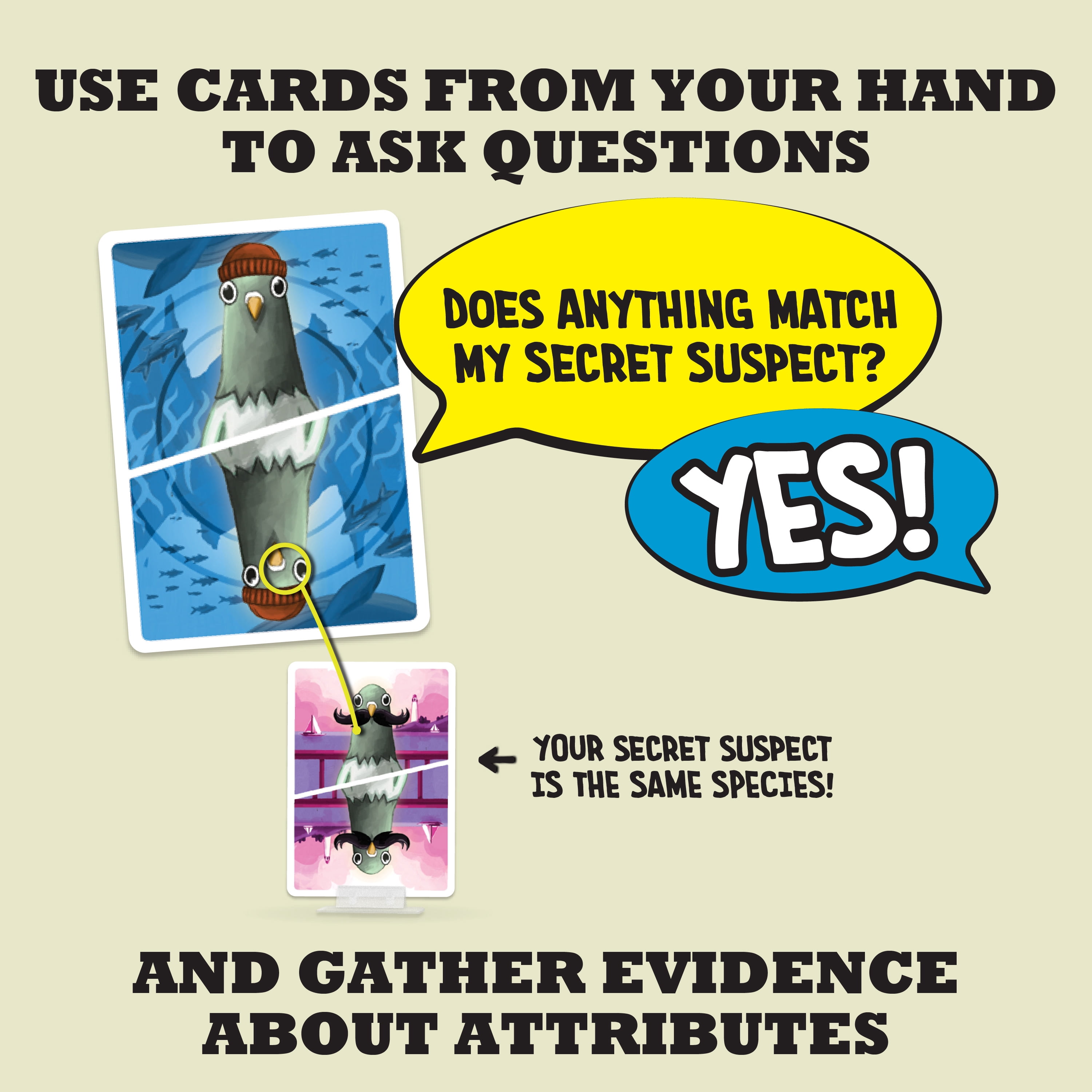 DEDUCKTO by Gamewright - A Quacking Deduction Game - Card Game for Kids Ages 8 and Up - Great for Family Game Night