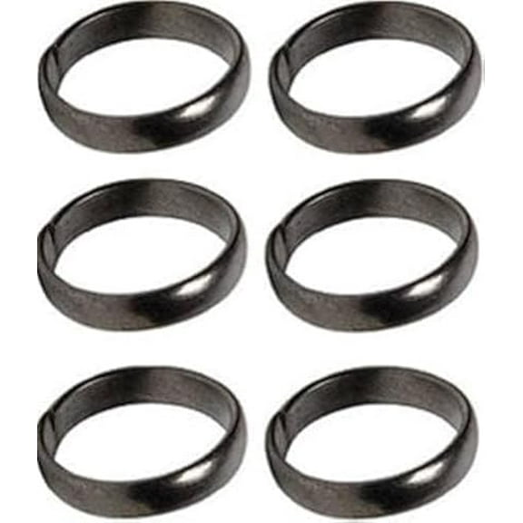 BishtHub Fashion Pure Iron Ring Original Black Horse Shoe Rings Hand Jewelry For Men And Women Both - Pack Of 6 Piece