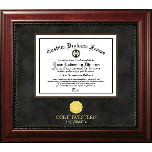 Campus Images IL971EXM-1185 8.5 x 11 in. Northwestern University Executive Diploma Mahogany Frame