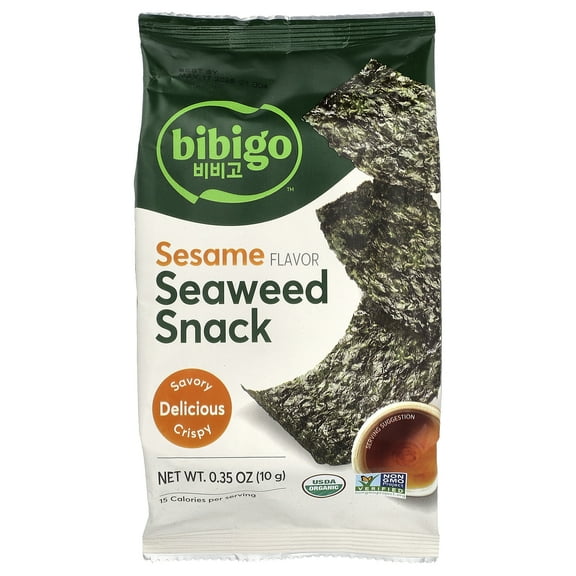 Bibigo Seaweed Snack, Sesame, 0.35 oz (10 g)