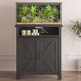 thumbnail image 3 of Casendy 20 Gallon Aquarium Stand With Charging Station, Farmhouse Fish Tank Stand, Reptile and Terrarium Stand with Drawer and Cabinet Storage, Black, 3 of 9