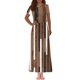 thumbnail image 2 of Vestido Corto de Verano de la Moda de las Mujeres Impreso de Manga Corta Cuello Redondo Tobillo de Longitud Vestido Casual, 2 of 7