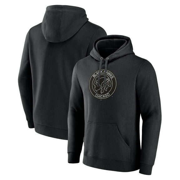 Men's Black Chicago Blackhawks Alternate Logo Pullover Hoodie