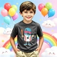 thumbnail image 2 of KHONTS Baseball 6 Years 6th Birthday Number 6 T-Shirt for Boys Kids Short Sleeve Crew Neck Tees,Size 2-13 Years Dark Gray 120, 2 of 4