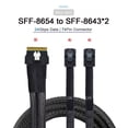 thumbnail image 3 of Chenyang CY PCI-E Ultraport Slimline SAS Slim 4.0 SFF-8654 8i 74pin to Dual SFF-8643 4i Mini SAS HD Cable PCI-Express Cable, 3 of 7