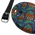 thumbnail image 2 of Fishy Lips Pattern Round Leather Luggage Card Suitcase Carry-On ID Tag, 2 of 6