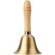 thumbnail image 1 of Campana de mano - campana de mano de latón con mango de madera maciza, campana de mano muy ruidosa, campana de mano grande, campana de mano para niños y adultos, utilizada para bodas, aulas, 1 of 5