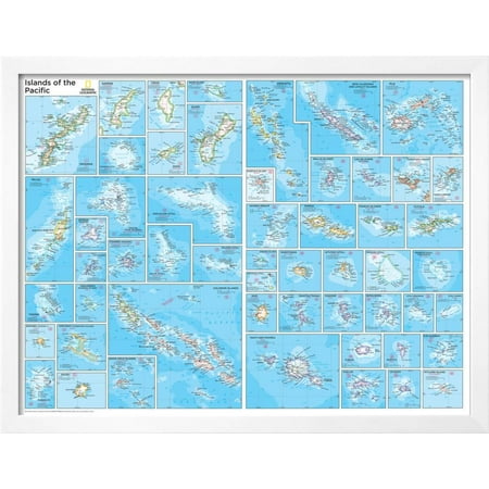 Christmas Island World Map 2014 Islands of the Pacific - National Geographic Atlas of the World, 10th Edition Framed Art Print Wall Art By National Geographic Maps ()