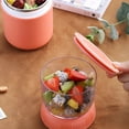 thumbnail image 3 of BPPEG Snack Cup Box Container with Lid,Portable Overnight Oats Container Cereal To Go,Reusable Travel Cereal Bowl and Milk Container,Pink, 3 of 7
