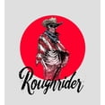 thumbnail image 5 of Cowboy Skeleton "Roughrider" Women's Vivid White Crew Neck Short Sleeve Top-XS, 5 of 6