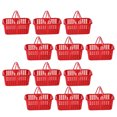 thumbnail image 3 of 20pcs Cestas de frutas plásticas Doble Manijas de almacenamiento Cestas de almacenamiento Cestas Hogar Red, 3 of 7