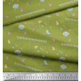 thumbnail image 2 of Soimoi Green Cotton Duck Fabric Text & Bird Kids Fabric Prints By Yard 42 Inch Wide, 2 of 3