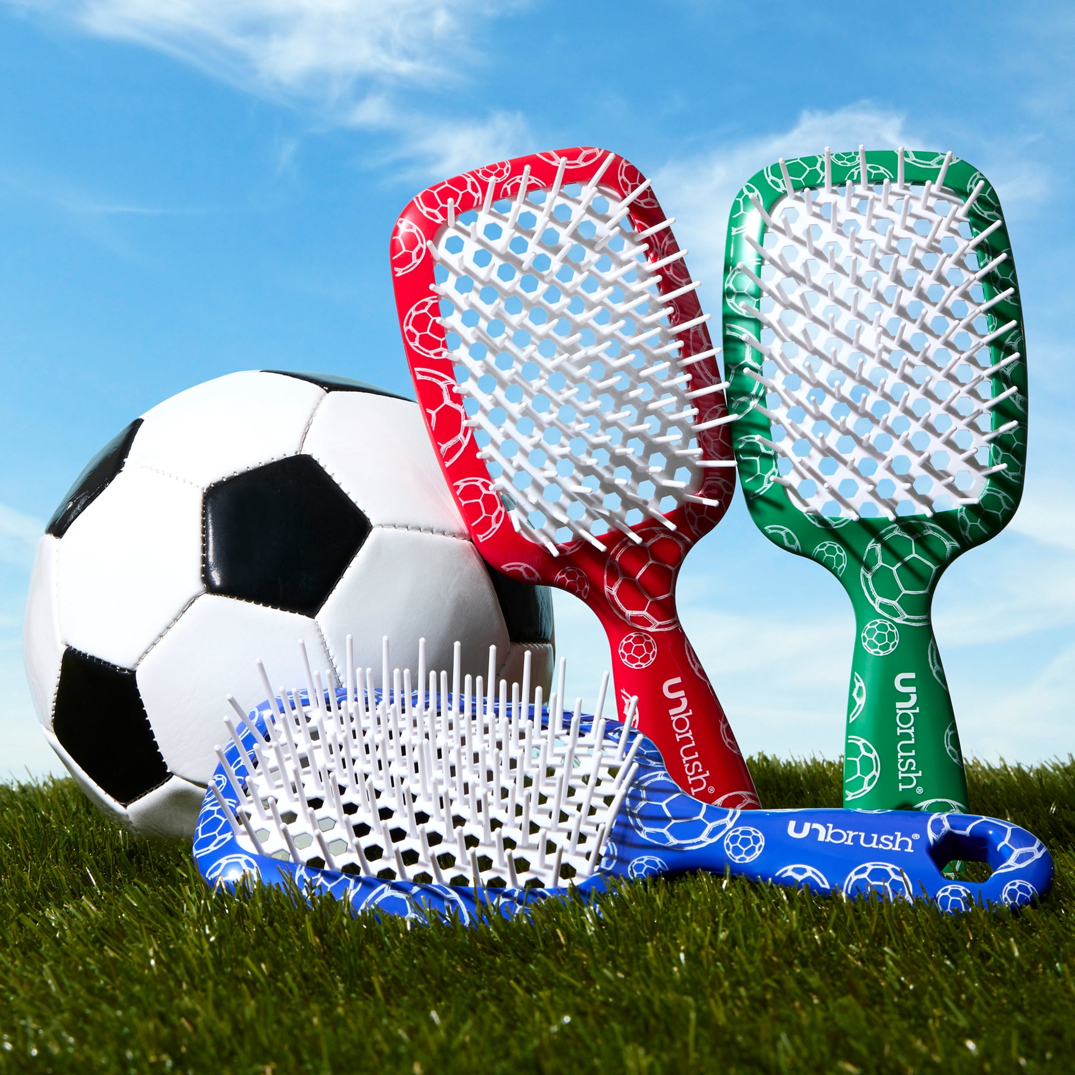 FHI Heat UNbrush Soccer Detangling Hair Brush for All Hair Types, Blue