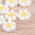 thumbnail image 4 of 20 Pcs 9mm Plastic Artificial Flowers DIY Daisy Crafts Art Project Accessory (White), 4 of 8