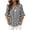 #0134-Black, variant on Favoffer Women's Faux Linen Blend Top V Neck 3/4 Sleeve Striped Ruffle Cuff Loose Fit Casual Lightweight Breathable Daily Blouse