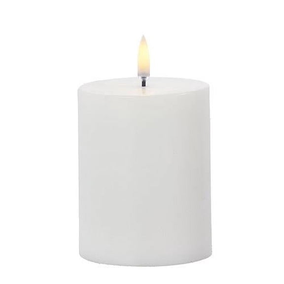 White Timer Candle - 3x5 Pillar - RAZ Imports