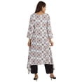 thumbnail image 5 of Moomaya Solid Rayon Kurta For Women bell Sleeve Drawstring Neck Long Ethnic Kurti, 5 of 7