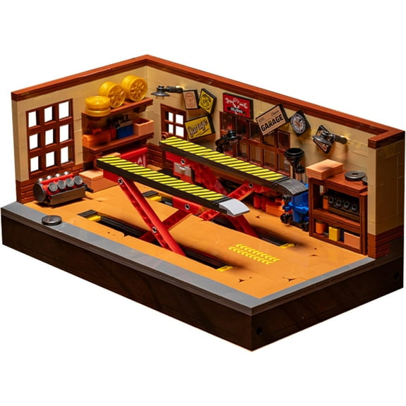 Honchoes Vintage Car Garage Building Block Set Compatible with Lego Cars Display for Adults 750Pcs