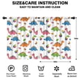 thumbnail image 2 of Blackout Kids Curtains,White Dinosaurs Colorful Leaves Pattern Childrens Insulated Curtains Set Of 2,Bedroom Essentials,Toddler Room Decor 42"x54", 2 of 5