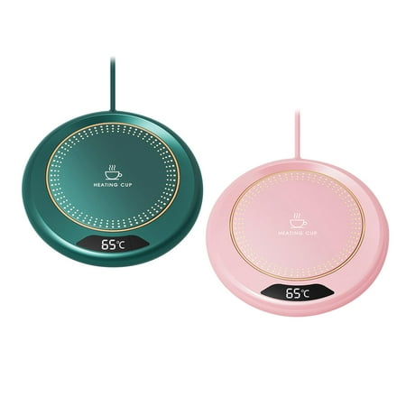 

Tea Water Heating Pad Cup Heater Portable Cup Warmer Mat 2x Pink and Green