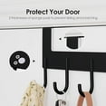 thumbnail image 6 of ACMETOP Over The Door Hooks, Over The Door Hanger, Heavy Duty Aluminum Over The Door Towel Rack, Door Hooks for Hanging Coat, Towel, Bag, Robe - 5 Hooks, Brush Finish (Matte Black 1Pcs), 6 of 10